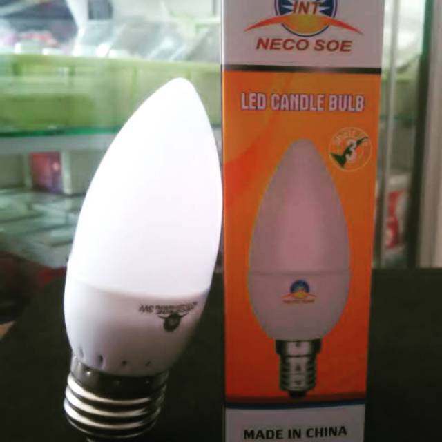 Lampu lilin candle led E27 3w putih