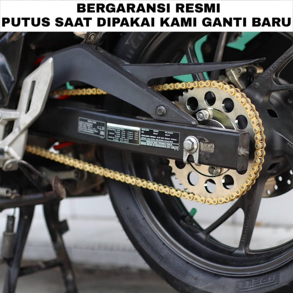 Rantai DID Japan Oring O-Ring 520VF 520 VF 120L 120 L Gold Racing Chain No RK Takasago kro 520kro Xs