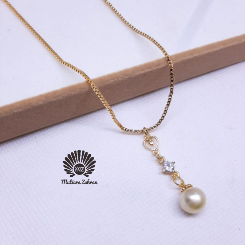 Kalung Mutiara Laut// Kalung Wanita Minimalis// Mutiara Air Laut