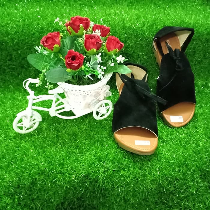 SANDAL WANITA TALI TEPLEK SENDAL  FLIP SENDAL JEPIT PESTA HITAM