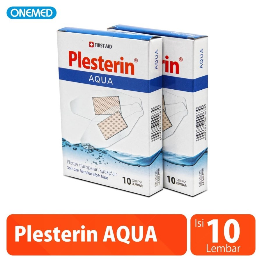 Plesterin Aqua Isi 10 PCS / Plesterin Aqua / Plesterin Transparant / Plesterin Waterproof / Plesterin Aqua Onemed / Plester Luka