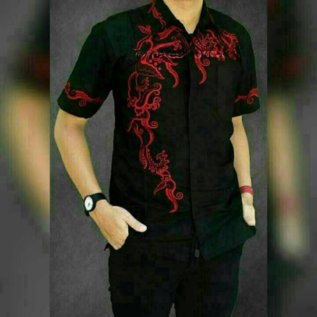 Kemeja Batik Pria PPBTK07 Modern Lengan Panjang Casual Modis Trendy Masa Kini M L XL ASLI PEKALONGAN