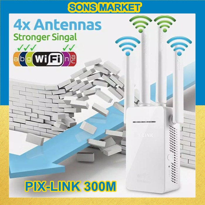 PIX-LINK 300M Wireless Wifi Range Extender Router Repeater AP LV-WR09