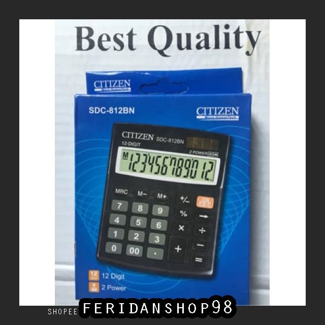 

BT727 KALKULATOR 12 DIGIT BEST ANGKA MERK CITIZEN TYPE SDC-812 BN BY FERIDANSHOP98