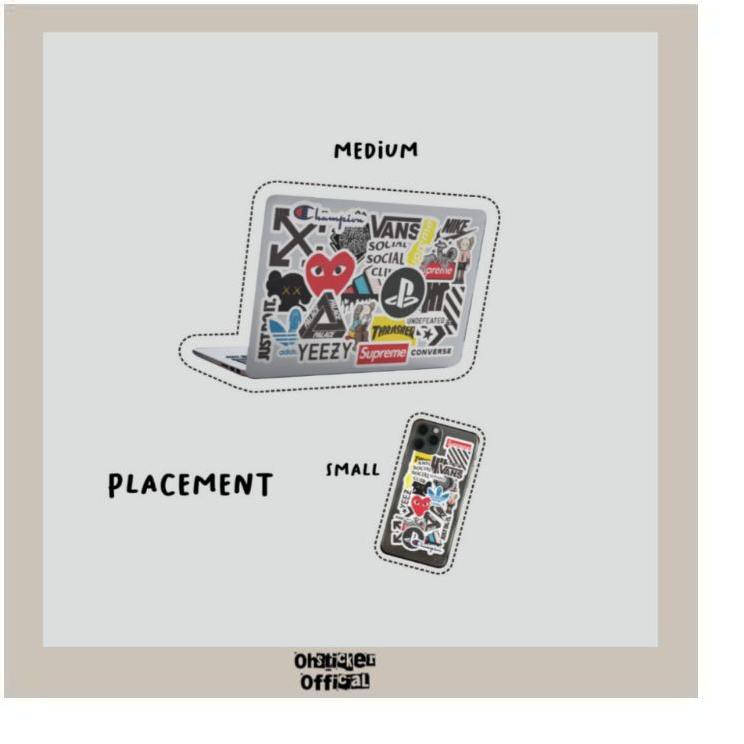 

RSC STICKER AESTHETIC BRAND SERIES HYPEBEAST LEGEND STIKER CASE HANDPHONE LAPTOP TUMBLR WALL STICKER