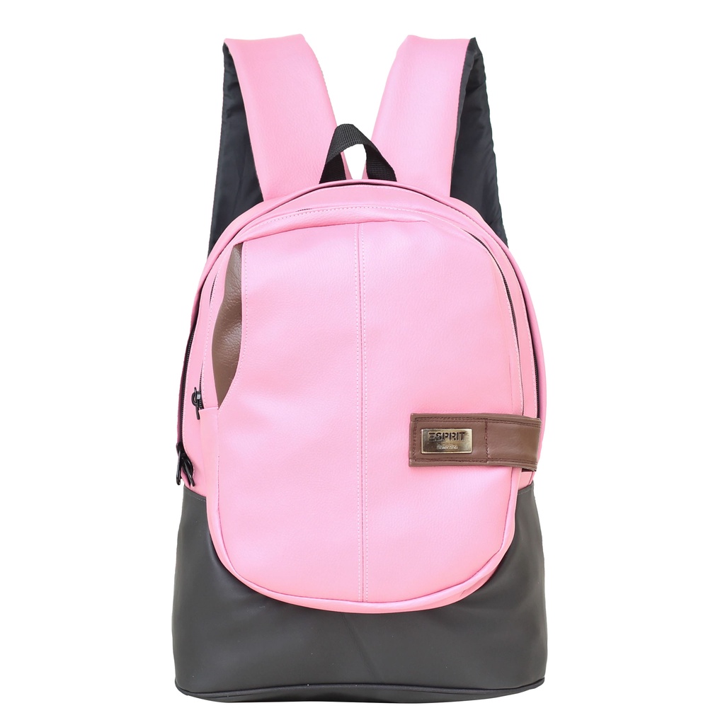 Tas Sekolah Wanita Tas Pink Espirit Polos Tas Korean Cantik Ransel Remaja SMP SMA Tas Casual Fashion Cewek