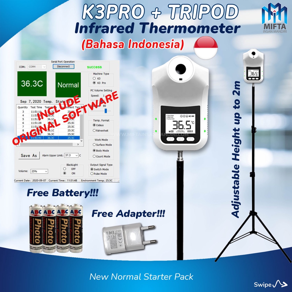 K3 PRO TERMOMETER / THERMOMETER INFRARED / TERMOMETER DIGITAL / K3 PRO / TERMOMETER INFRARED