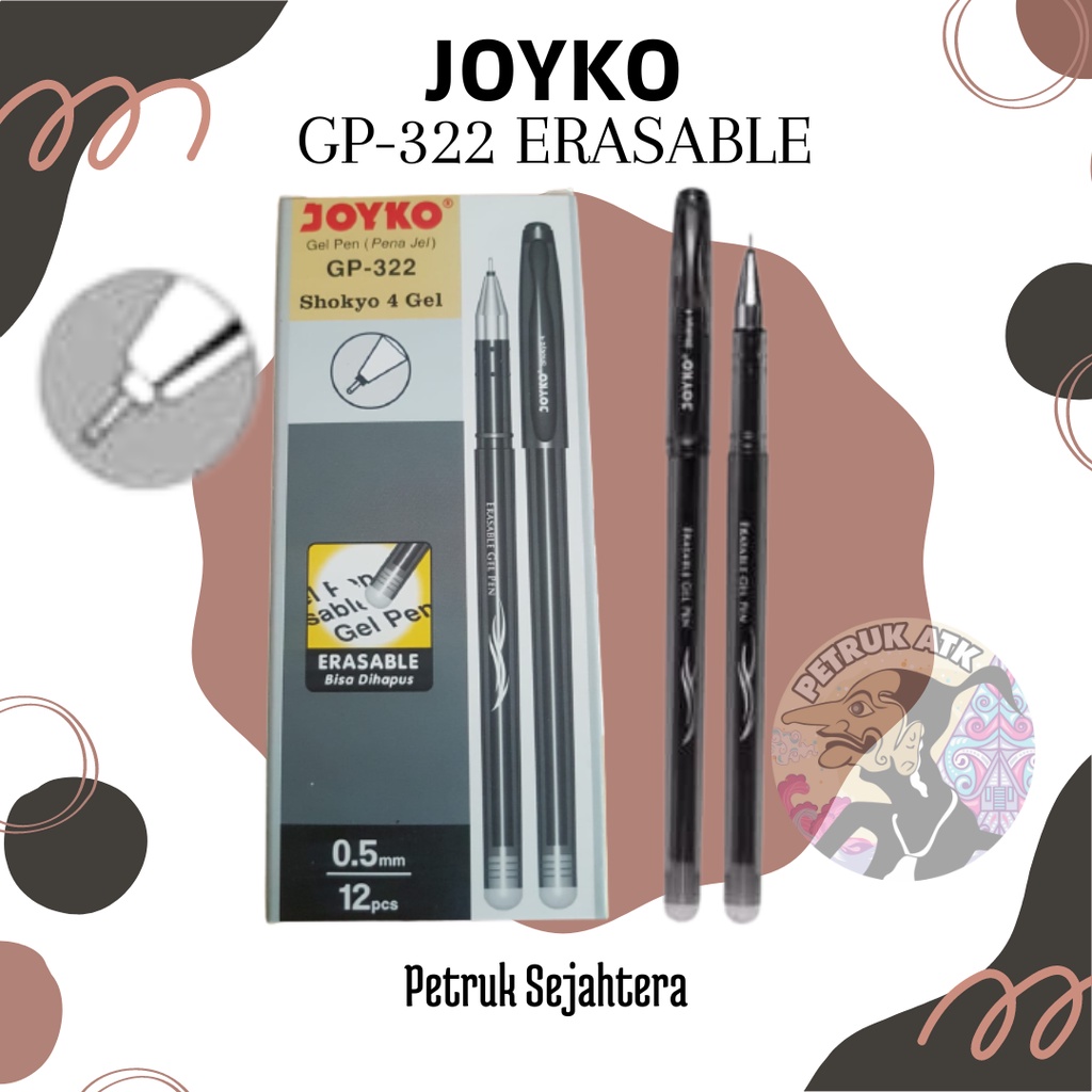 

[PCS] ERASABLE GEL PEN / PULPEN / PENA BISA DIHAPUS GP-322 JOYKO*