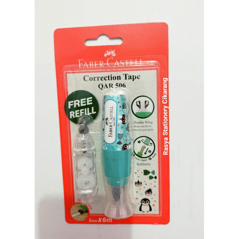 

Faber - Castell Correction tape QAR 506 barrel fancy blue + 1 Refill