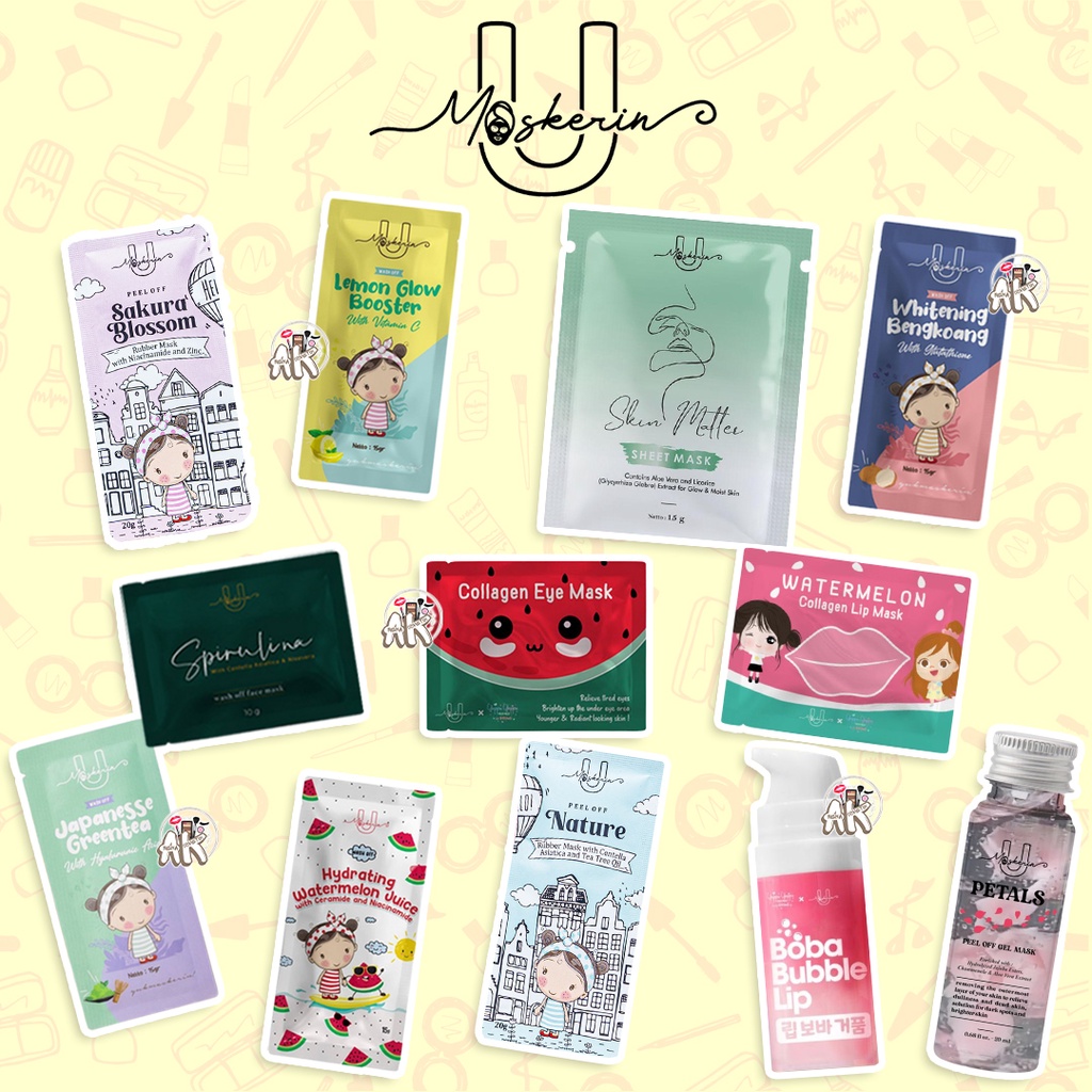 UMASKERIN Petals Peel off gel mask / Masker Wash Off 10gr / Eyemask / Lipmask Original Bpom