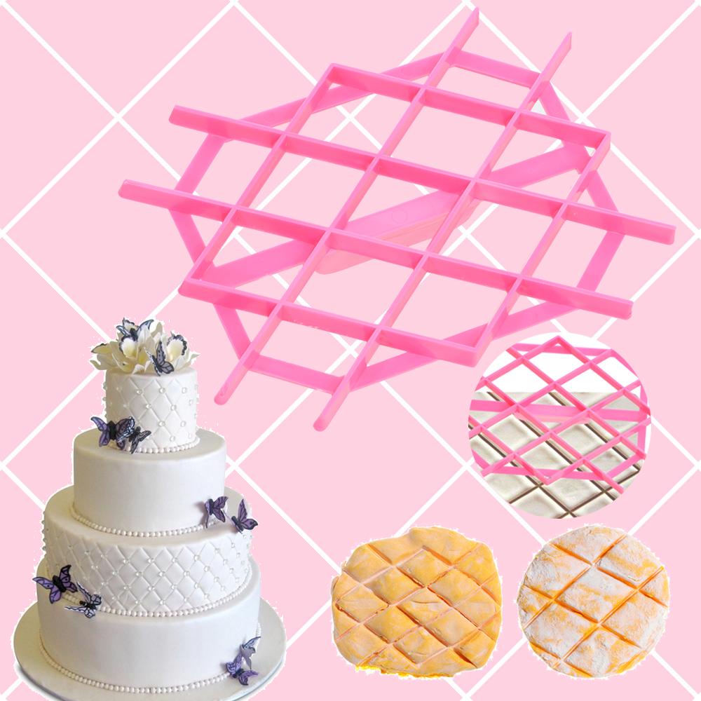 Solighter Cetakan Kue Cetakan Fondant Icing Cutter Motif Berlian