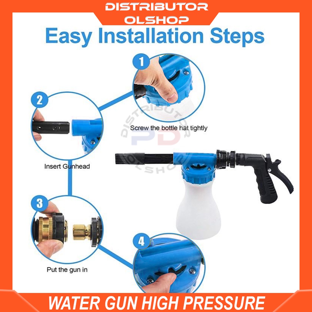 WATER JET CAR WASH GUN HIGH PRESSURE POWER ADJUSTABLE SPRAY GUN
