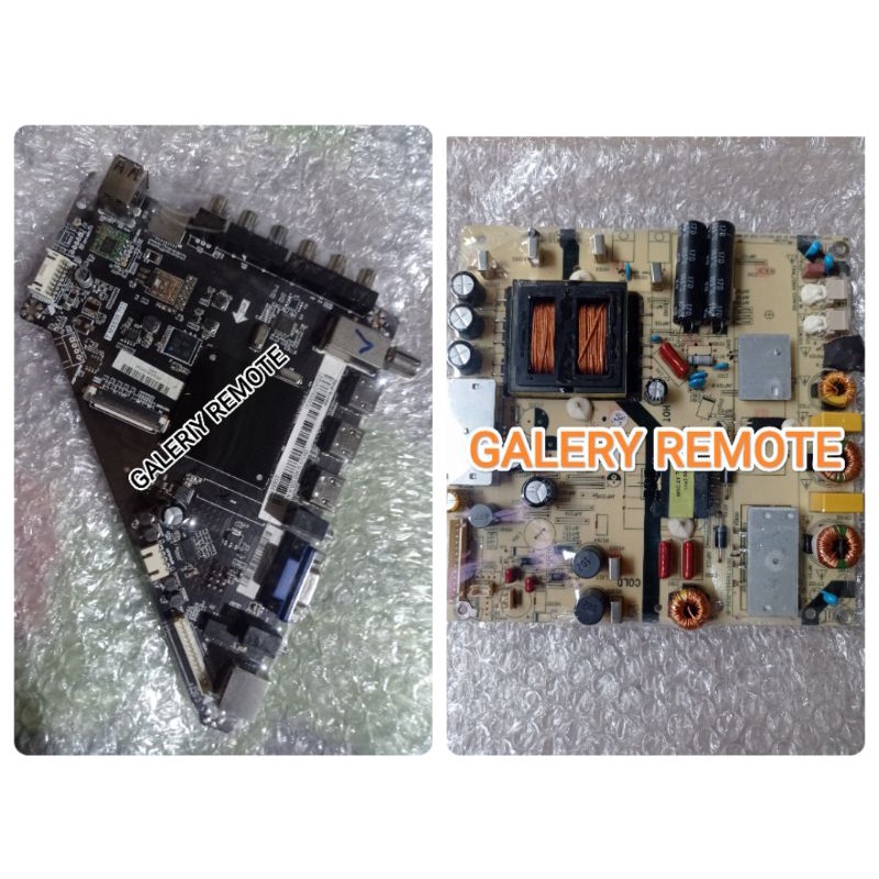 MB - mainboard - MAIN BOARD MESIN TV AQUA LE55AQT6500 U - TV LED AQUA LE 55AQT6500 - POWERSUPPLAY  -