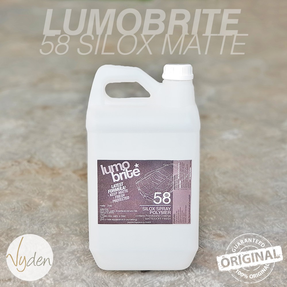 Pengkilap Mobil LUMOBRITE 58 Silox Spray Polymer MATTE Doff 5 Liter GALON WAX SEALANT COATING MURAH