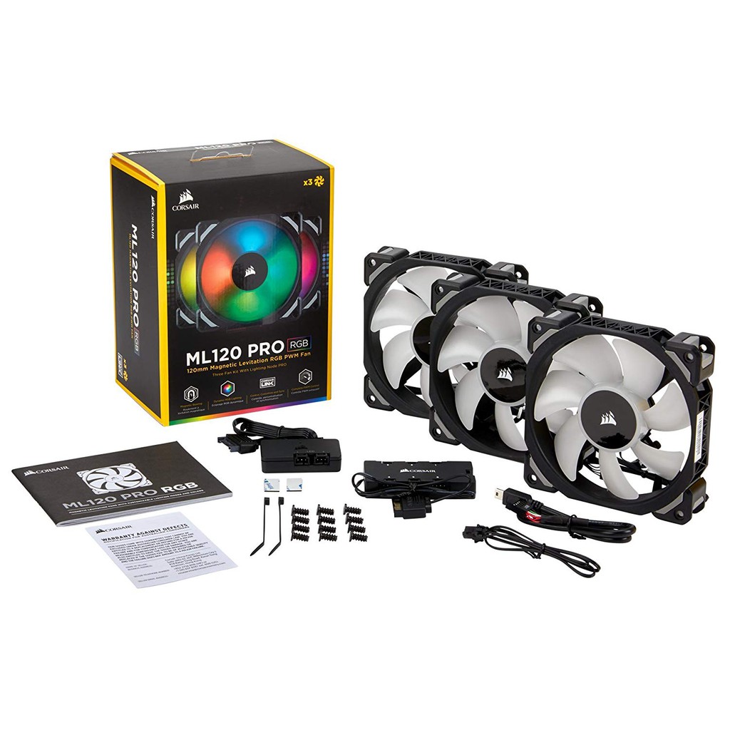 Corsair Ml120 Pro Rgb 120mm Pwm Magnet Fan Casing 3 Pack Co Corsair Ml120 Pro Rgb 120mm Pwm Magnet Fan Casing 3 Pack Co