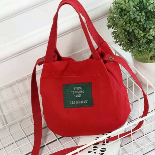 Tas Selempang Wanita Kanvas Living,Traveling Share Shoulder Bag New