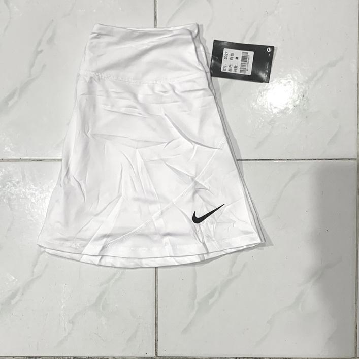 Terkini CELANA IMPORT NIKE ROK LEGGING PENDEK High-Waist WANITA 2 IN 1 OLAHRAGA RUNNING LADIES popul