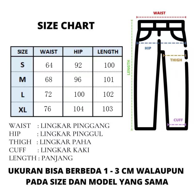 ✅COD Denim celana wide-leg perempuan high-waist longgar lurus-kaki celana panjang