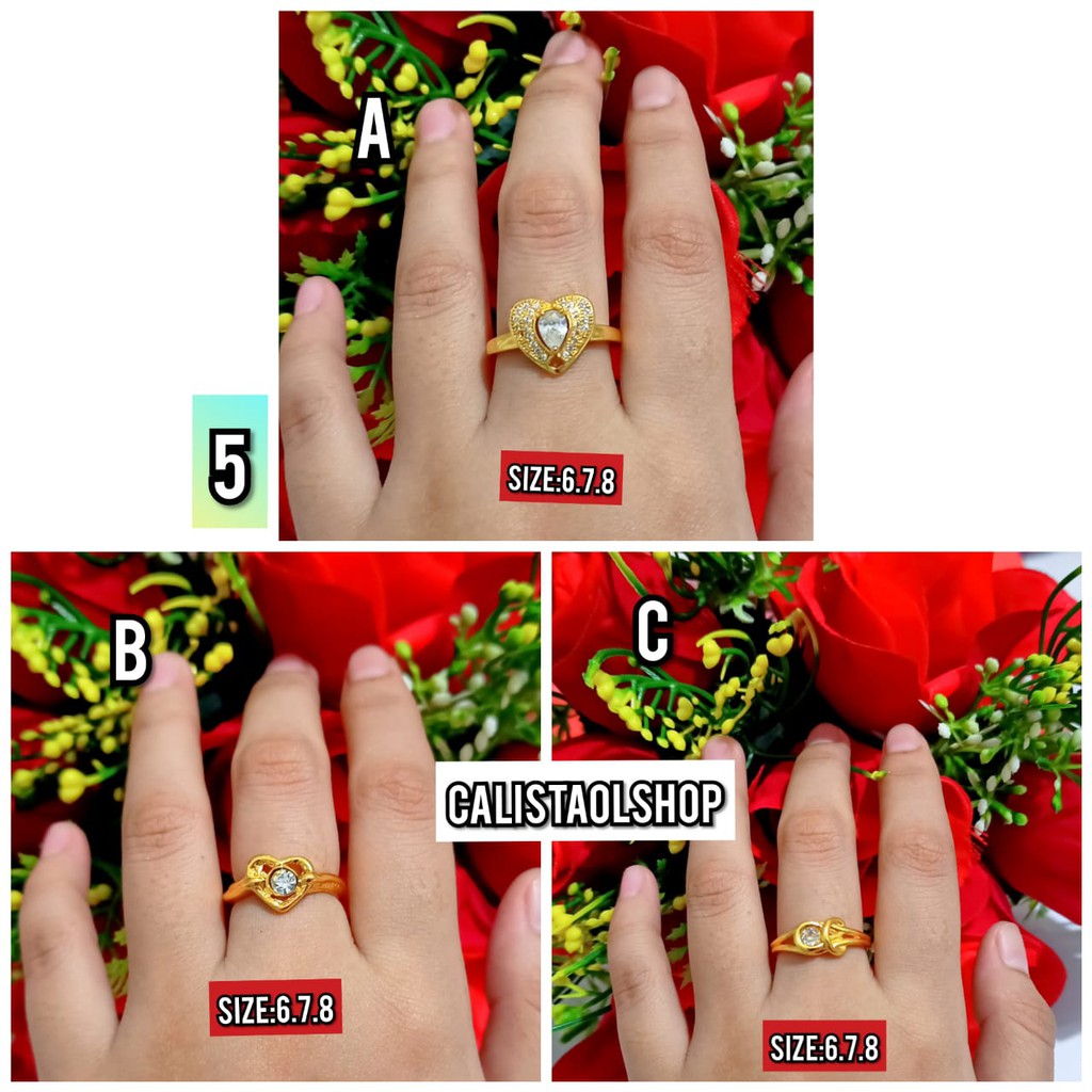 Cincin Dewasa motif mewah Xuping