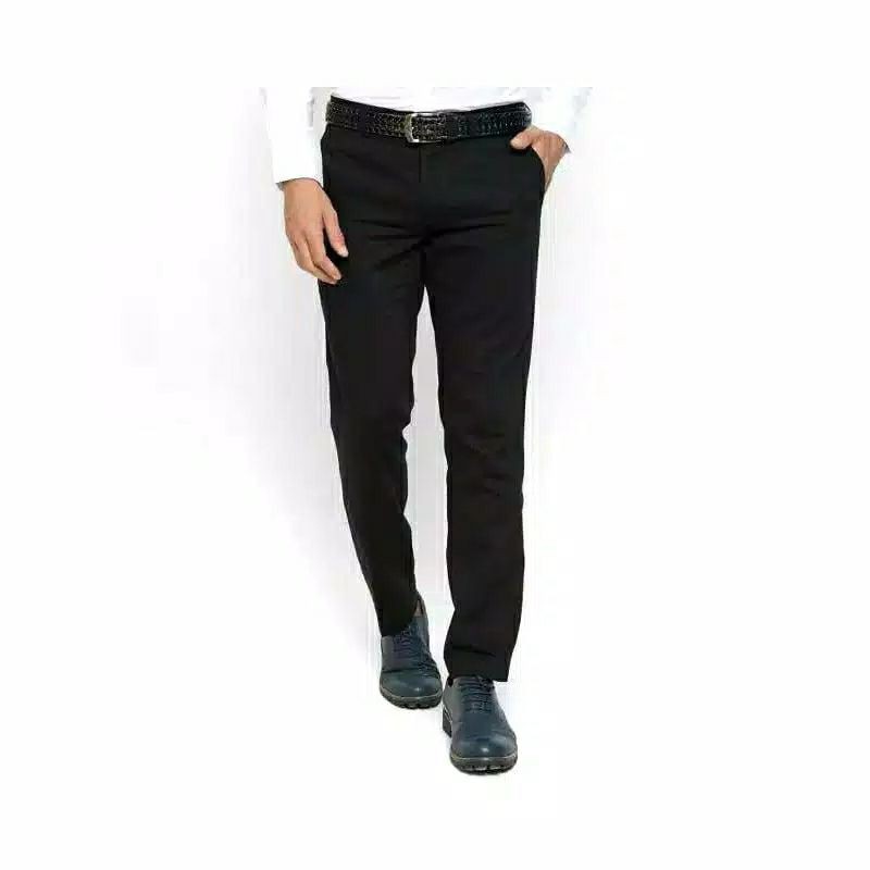 Celana Panjang Formal Pria Kerja Reguler Standar Slim Fit Kantor Bahan Kain Teflon Big Size 27-44