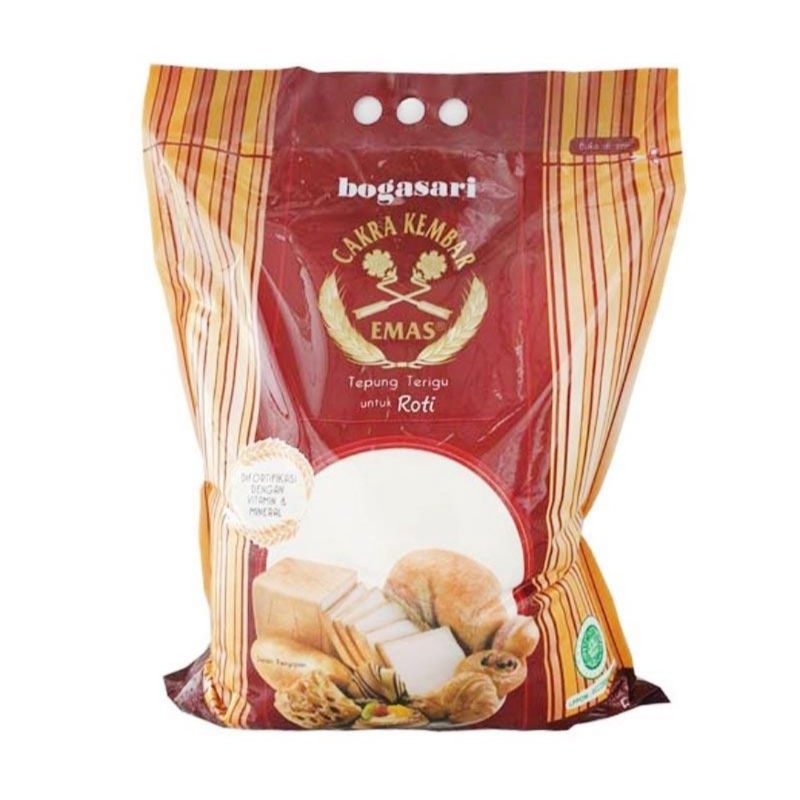 

TEPUNG TERIGU CAKRA KEMBAR EMAS ROTI 5 KG