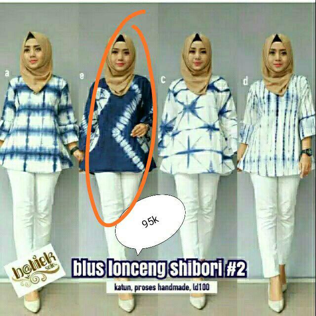 Blus Lonceng Shibori Atasan Baju Wanita Batik Jumput Sibori