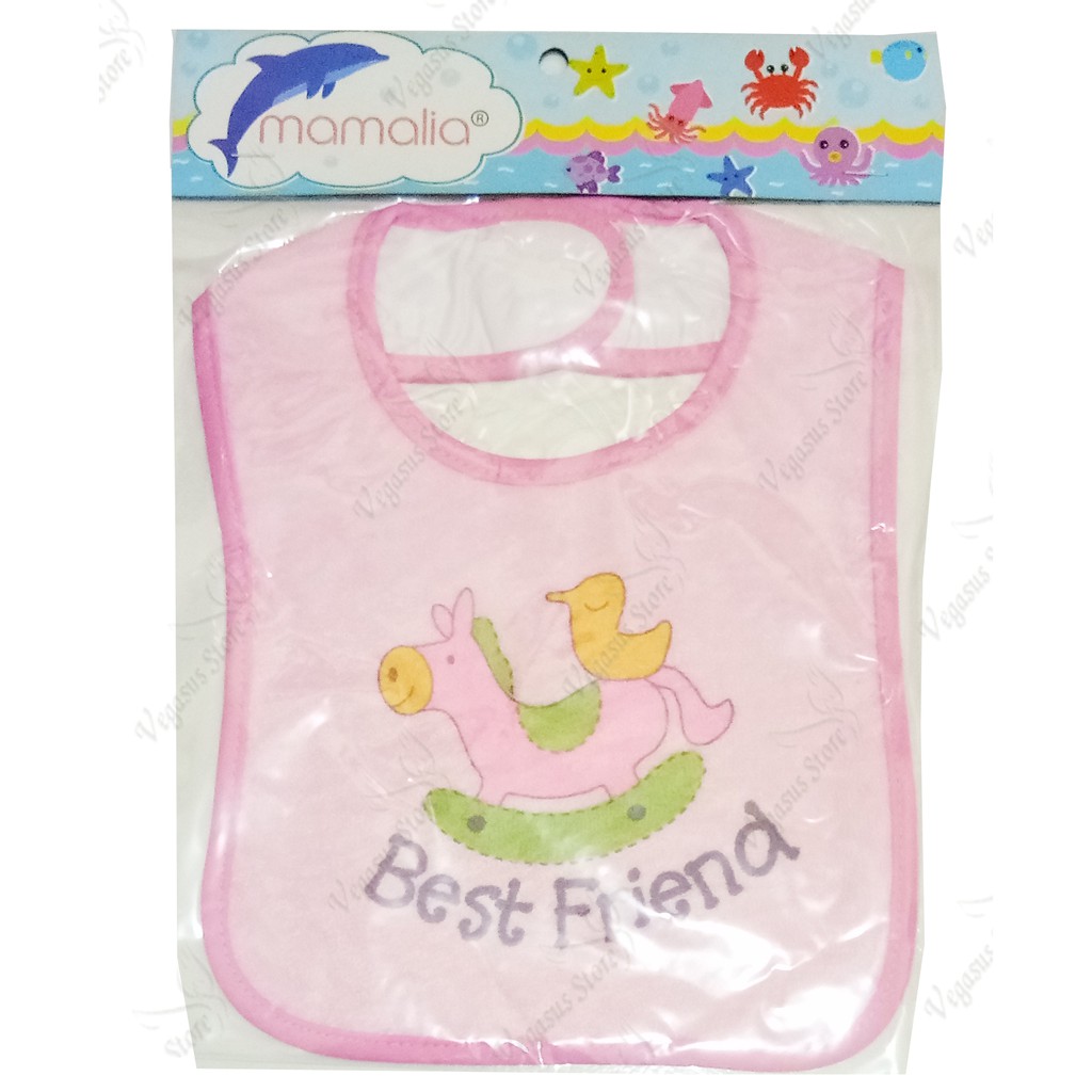 1 Pcs Slaber Bayi / celemek makan bayi Mamalia/ Tatakan iler Tatakan Makan Bayi Lembut-Vegasus Store