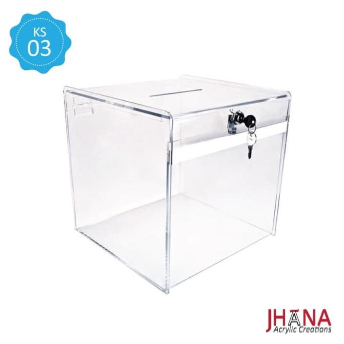 

SALE ACRYLIC KOTAK SARAN KS03M / KOTAK AMAL / BOX AKRILIK ( PACKING AMAN )