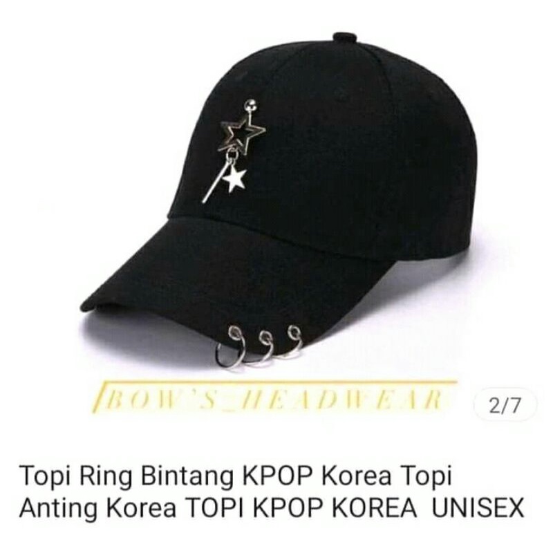 TOPI RING/TOPI RING BINTANG/TOPI KPOP KOREA/UNISEX