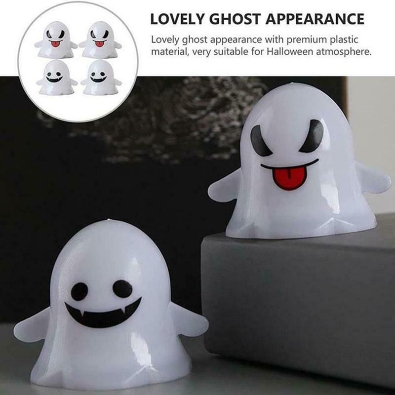 Lampu Malam LED Warna-Warni Bentuk Emoticon Untuk Dekorasi Halloween