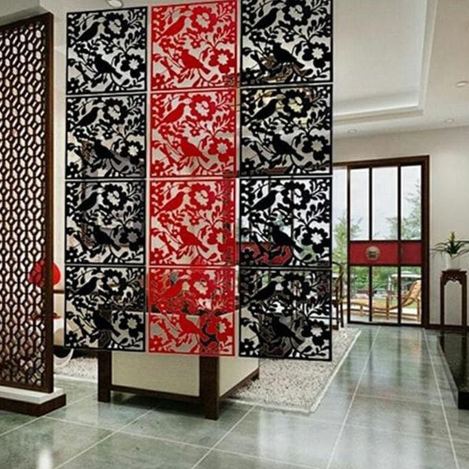 Vintage 3D Fly Bird /Tirai Gantung / Partisi Penyekat Ruangan - Putih