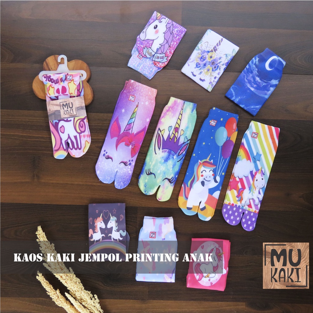 Kaos Kaki Jempol Anak Printing Karakter Murah Mukaki N