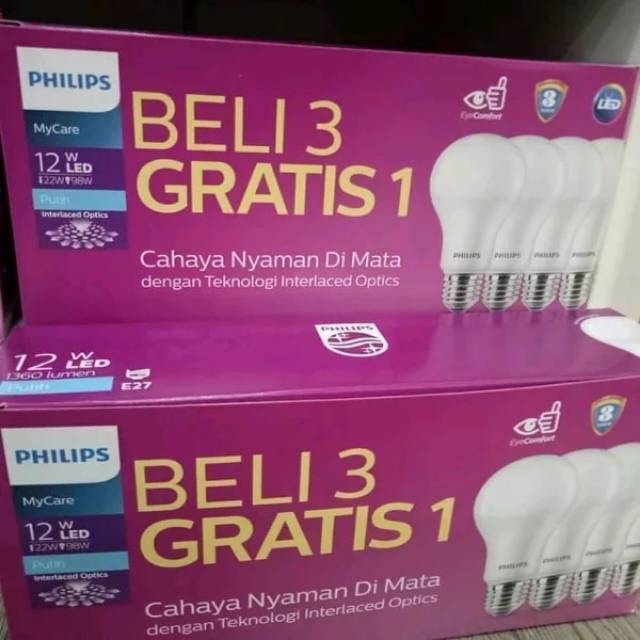Philips MyCare 12 Watt LED Bulb paket multipack