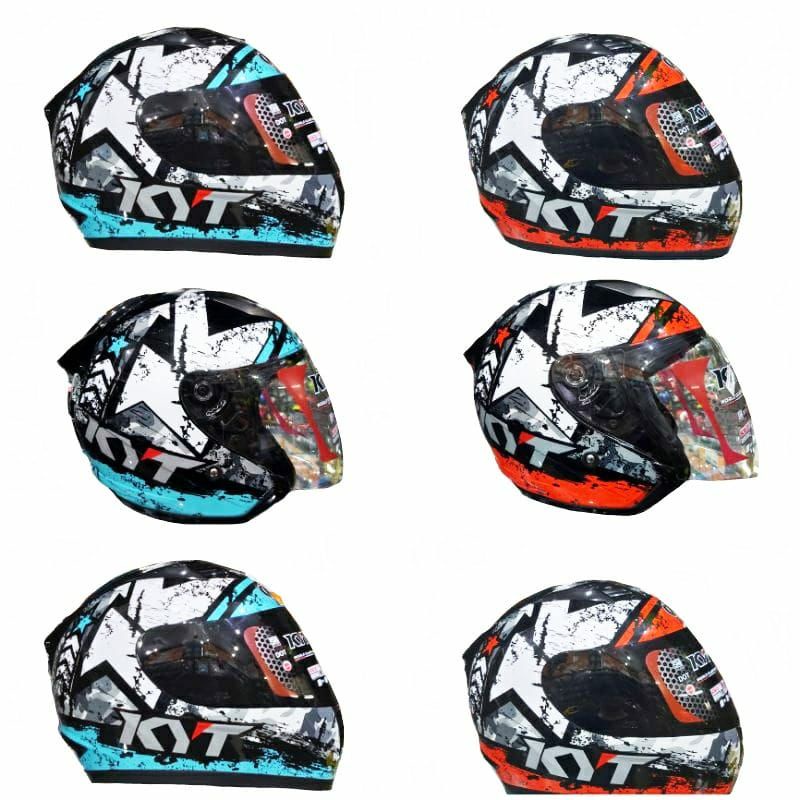Helm Paket Couplean Motif Kyt R10 Seri 3 Dan Kyt Galaxy Flat R Motif Seri 5