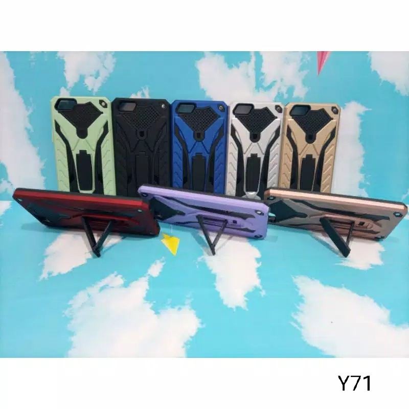 Vivo Y71 phantom Series Stand Iron Hardcase Spigen touch armor case robot