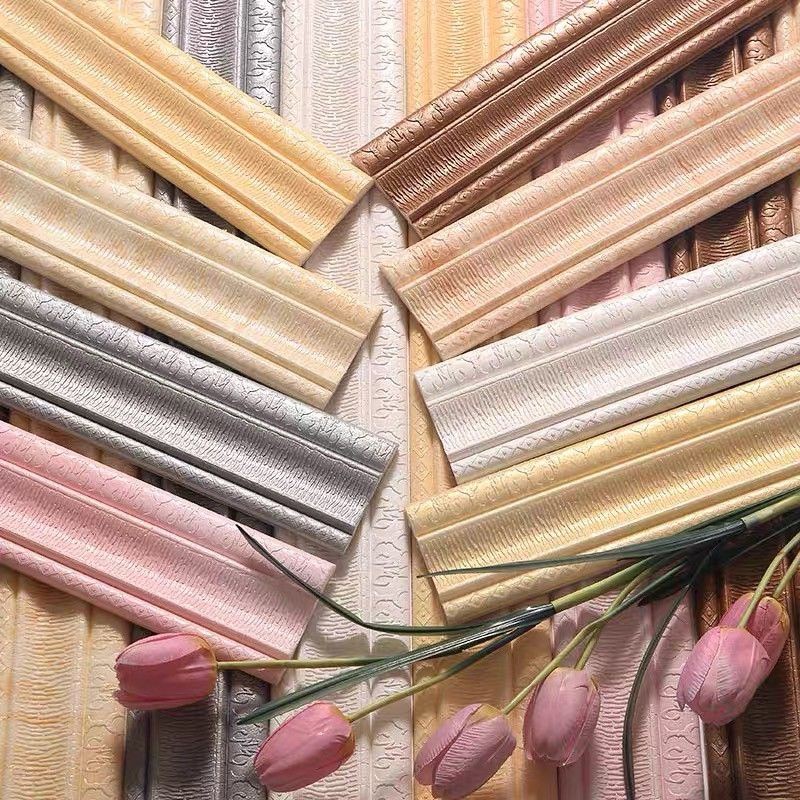 WALLPAPER LIST BORDER FOAM TIMBUL TEMPEL STIKER DINDING DEKORASI INTERIOR RUMAH KAMAR RUANGAN DIY