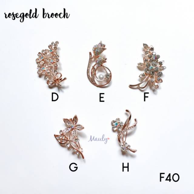 Bros korea Rosegold brooch