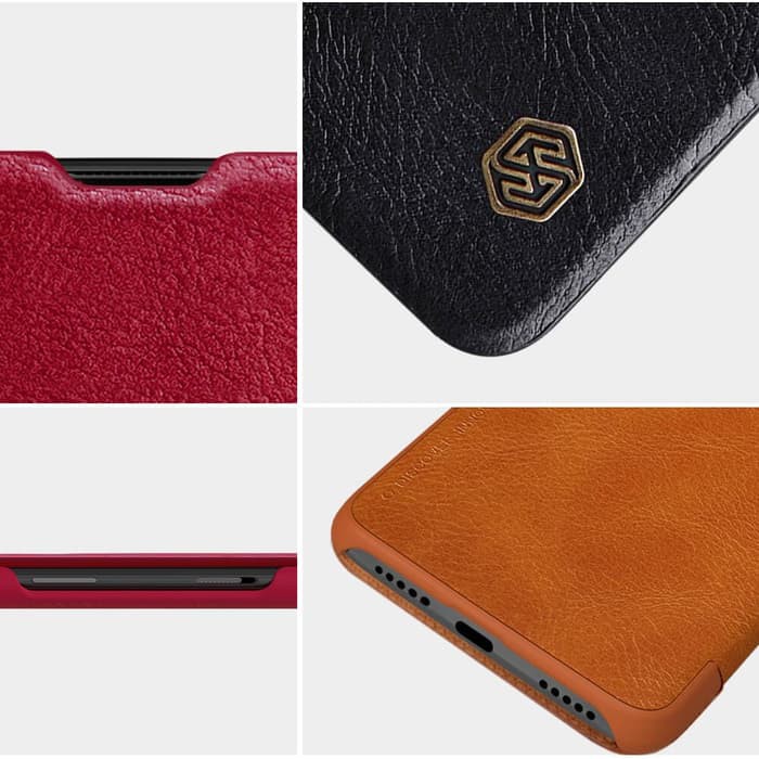 Flip Cover Oneplus 6T Nillkin Qin Leather Flip Hard Case Original