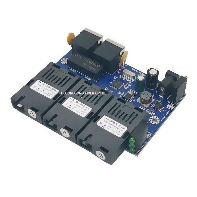 Media Converter 3FO 2LAN Tanpa casing