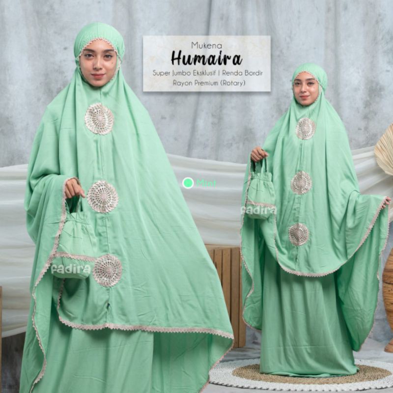 mukenah humaira mom bahan rayon adem - mukena humaira dewasa