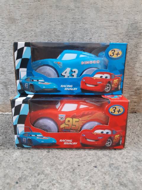 Mainan Mobil Cars Bump Go Baterai Lighting McQueen Anak Batre Edukatif