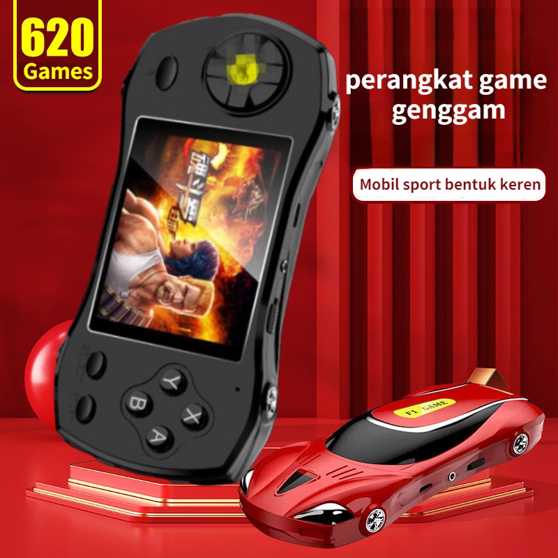 Model mobil F1 baru 620AV audio dan video genggam retro nostalgia mini anak-anak tunggal dan ganda konsol game pertempuran SUP