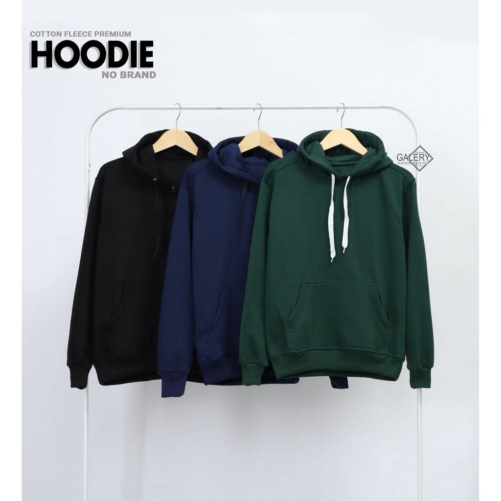 GALERY Hoodie Polos [LANGSUNG DARI PABRIK] Bahan Cotton Fleece Premium Unisex Cewek Cowok Casual