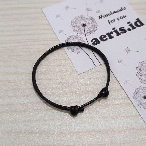 Gelang Inisial Huruf / Gelang Nama / Gelang Couple [HITAM]