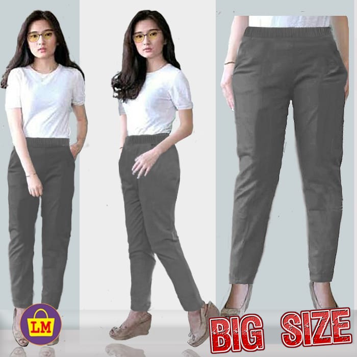 TERMURAH TERLARIS Celana Wanita Jumbo Jogger Panjang SIMPLE STANDAR &amp; JUMBO XL XXL XXXL LMS 08339 08342 08345