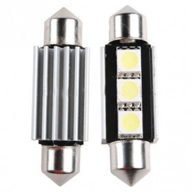 LuxStar Lampu Interior Mobil LED Canbus 36mm C5W DE3423 3 SMD 12V 2 PCS - White