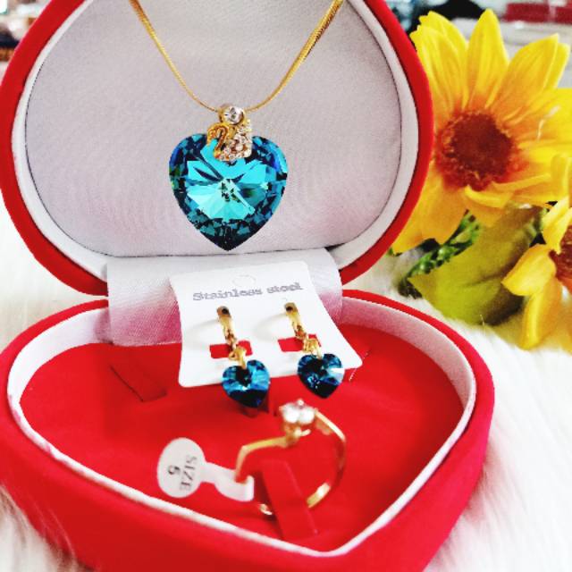 Set perhiasan mewah Swarovski Original