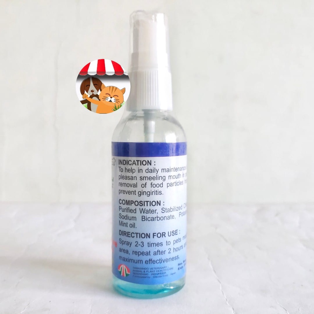 Dental Cat Spray 60 ml - Pengharum Mulut dan Pemutih Gigi Kucing