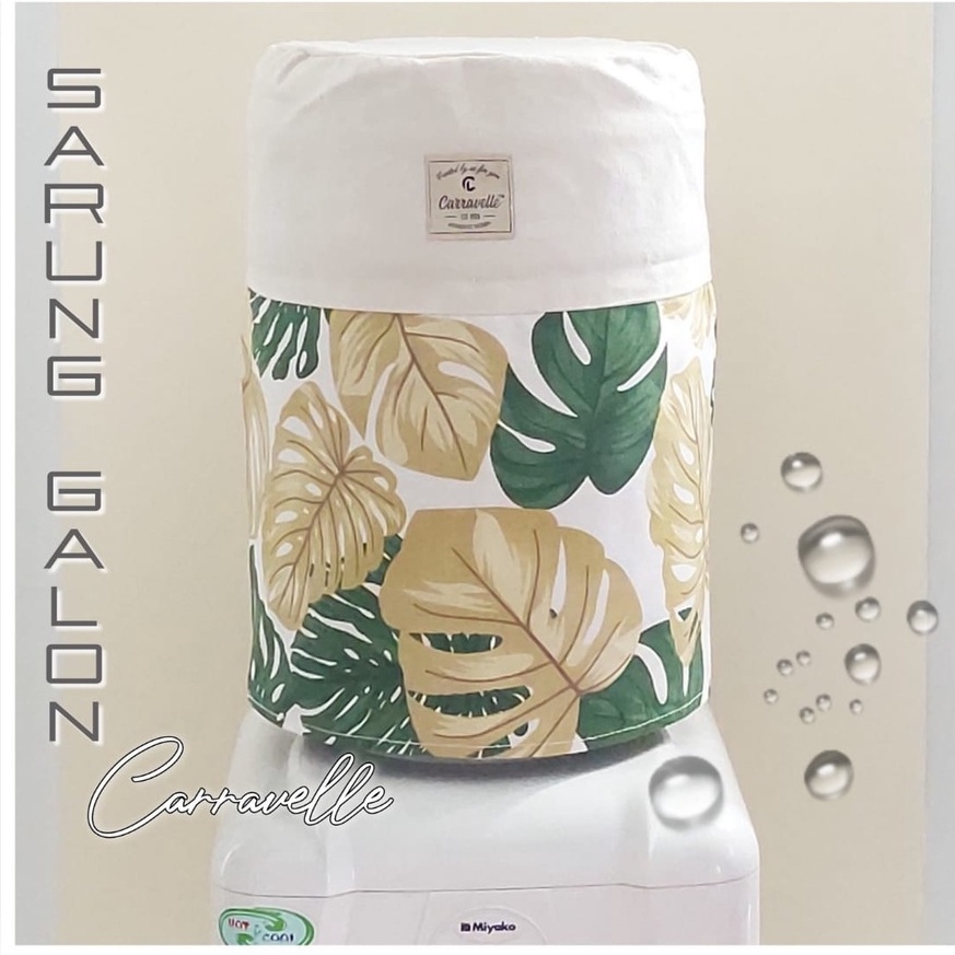 Penutup Cover Galon Sarung Galon Dispenser Motif Bahan Kanvas Bisa Custom Sablon Merk Logo Untuk Souvenir Gift Pernikahan