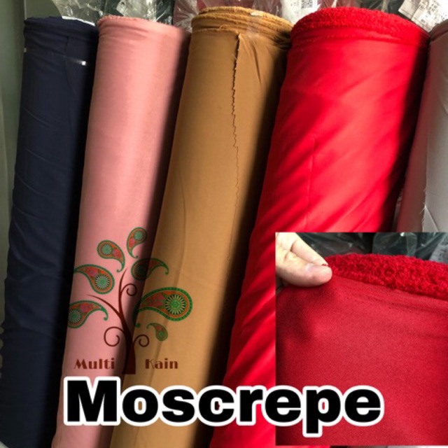 bahan multi kain moscrepe / mosscrepe / moscrep moschino mosschino arabian crepe gamis fashion